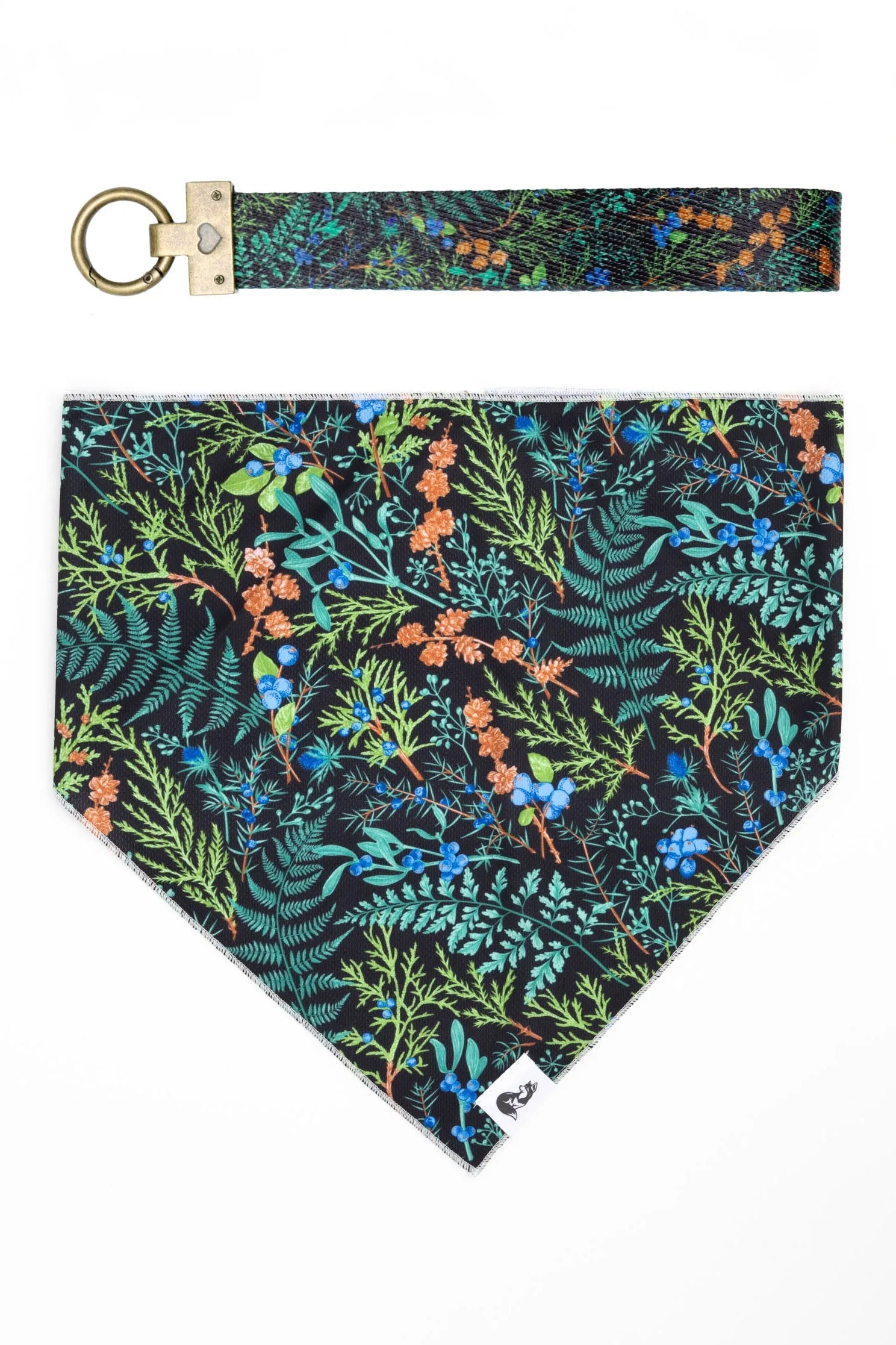 Magical Fern Forest Dog Bandana & Matching Keychain-0