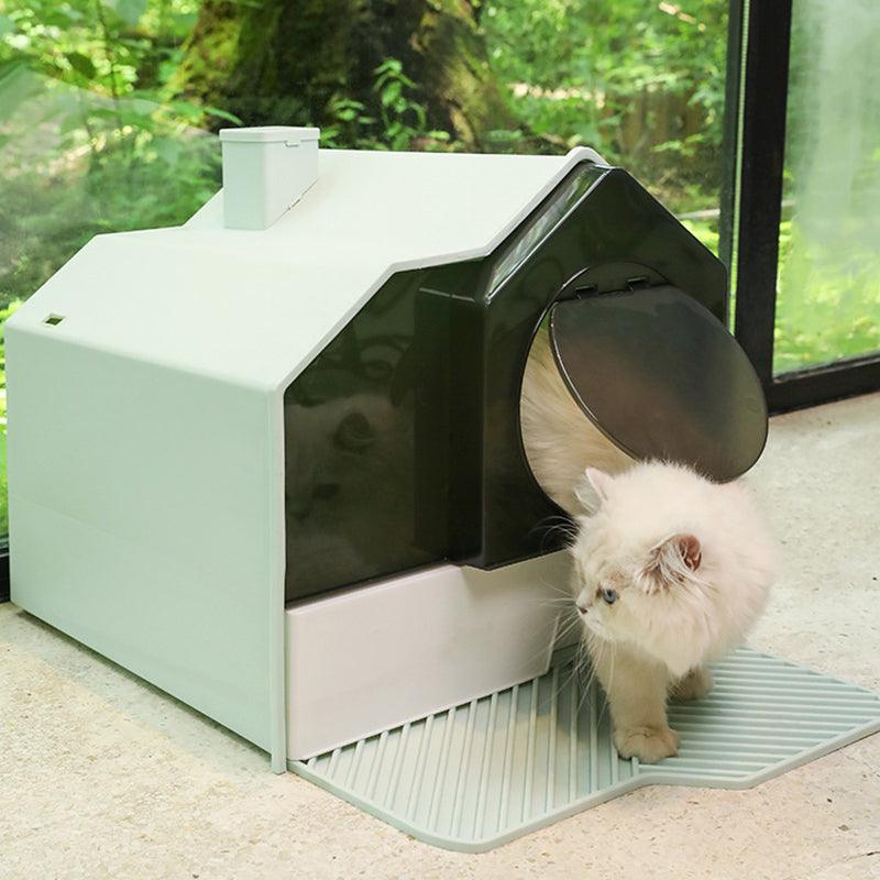 Enclosed Pet Oasis: The Ultimate Odor-Free Cat Litter Box-0