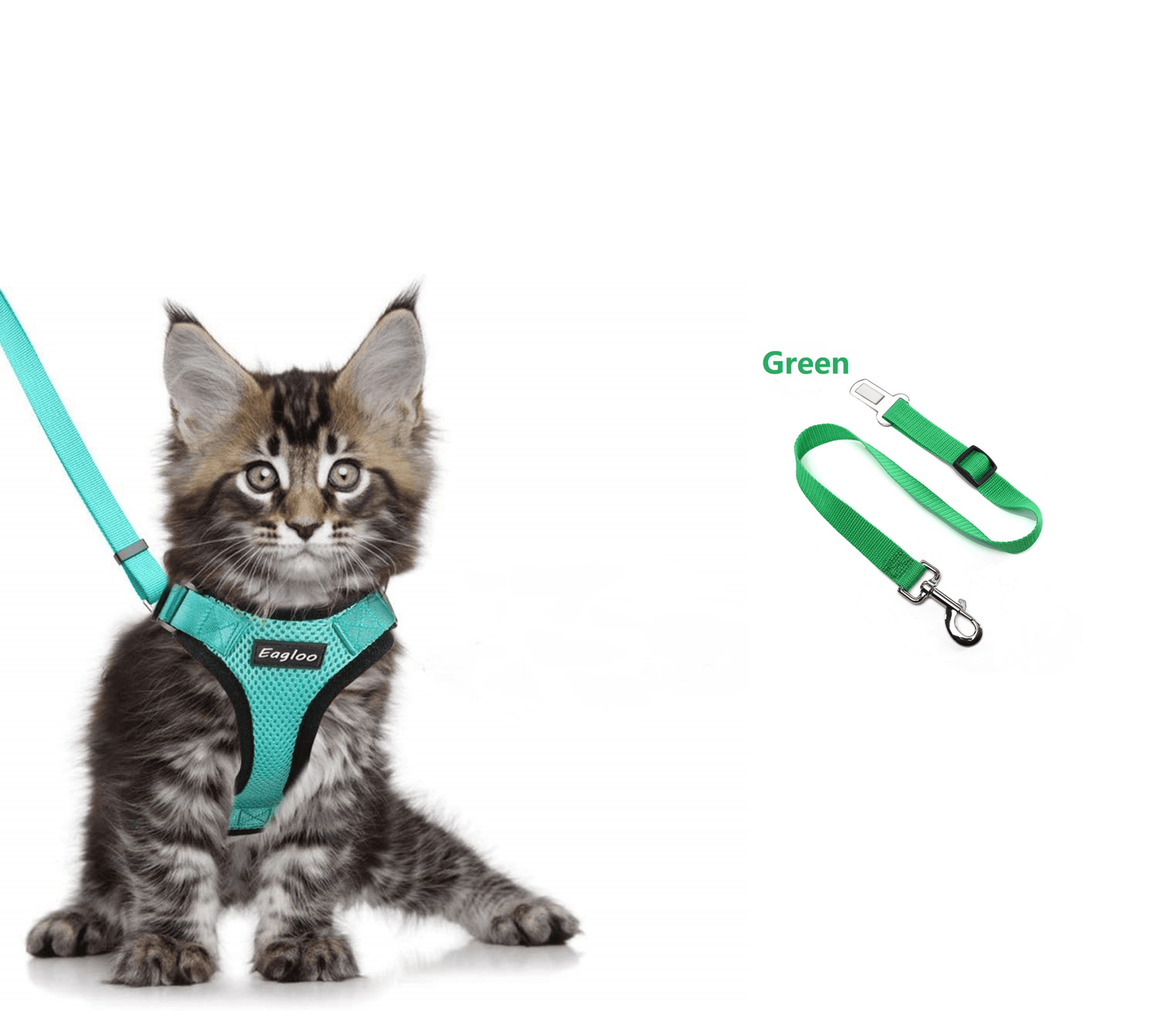 Escapeguard Cat Vest Harness And Car Seat Belt Adapter - Adjustable, Reflective, And Escape-Proof Harness For Cats And Small Dogs-18
