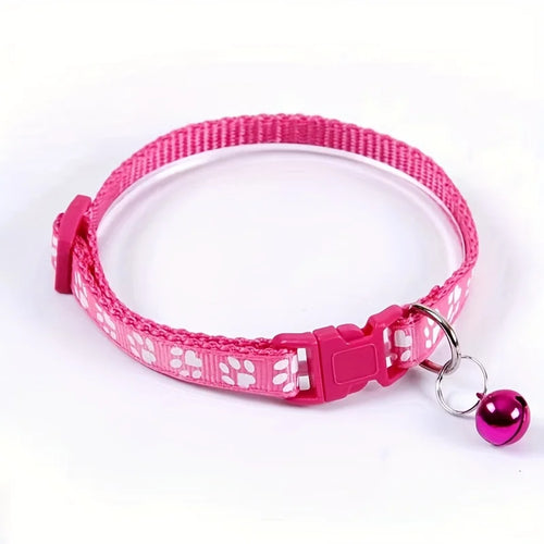 Fashion Pet Cats Collar Colorful Pattern Cute Bell Adjustable Collars