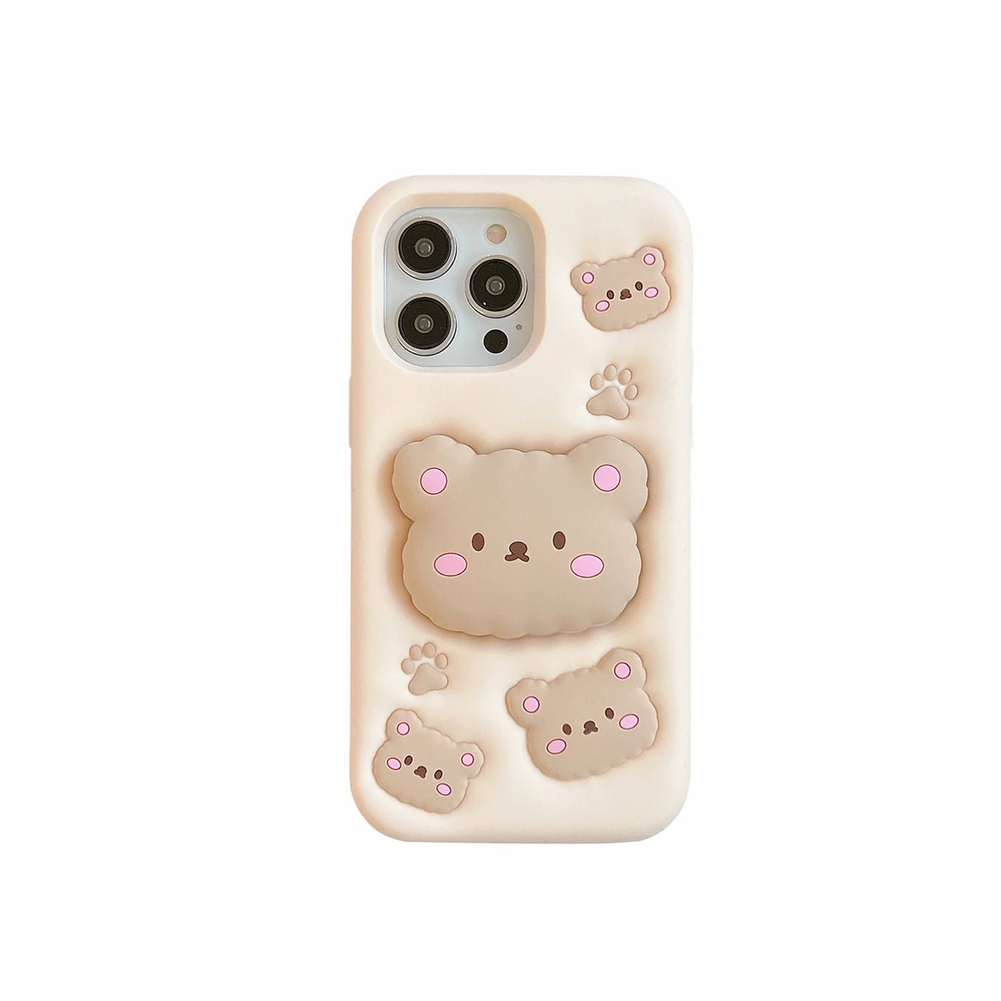 For iPhone 16, 16Pro, 16promax,3D soft silicone case for iPhone, shockproof Cover, shockproof skin shell, Cute cartoon animal
