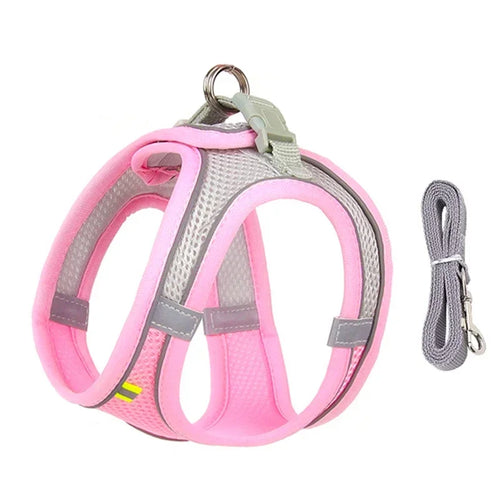 Cat Harness Leash Set Adjustable Dog Cat Collar for French Bulldog