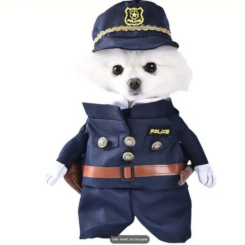 Pet Dog Cat Funny Cute Pet Costume Vertical Funny Dress-up Clothes Halloween Summer Clothes