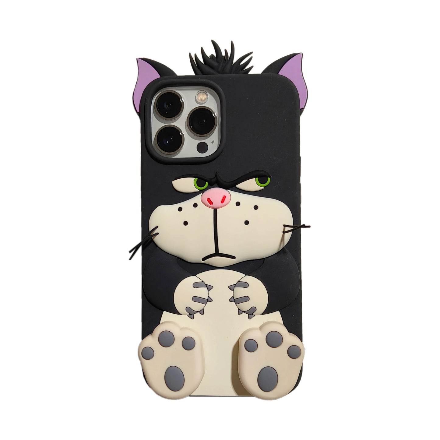 For iPhone 16, 16Pro, 16promax,3D soft silicone case for iPhone, shockproof Cover, shockproof skin shell, Cute cartoon animal