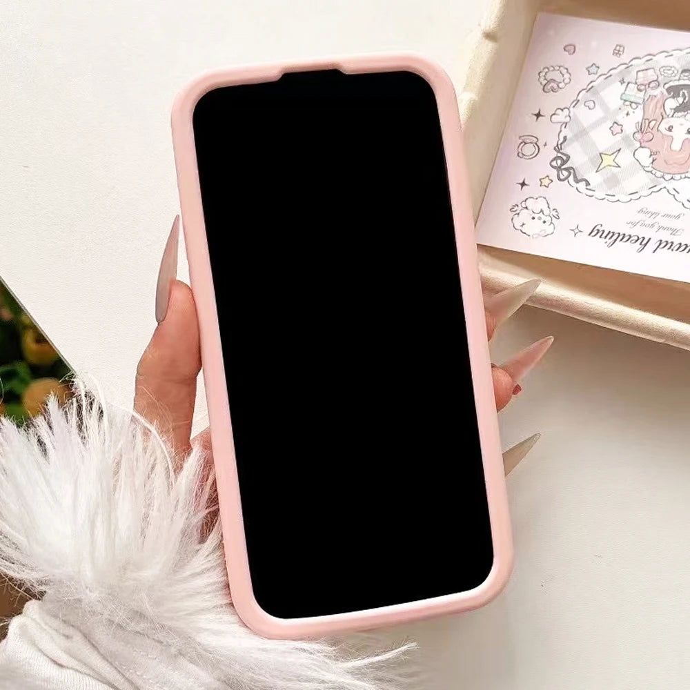 For iPhone 16, 16Pro, 16promax,3D soft silicone case for iPhone, shockproof Cover, shockproof skin shell, Cute cartoon animal