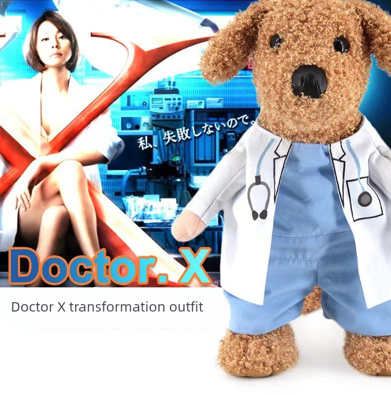 Pet Dog Cat Funny Cute Pet Costume Vertical Funny Dress-up Clothes Halloween Summer Clothes