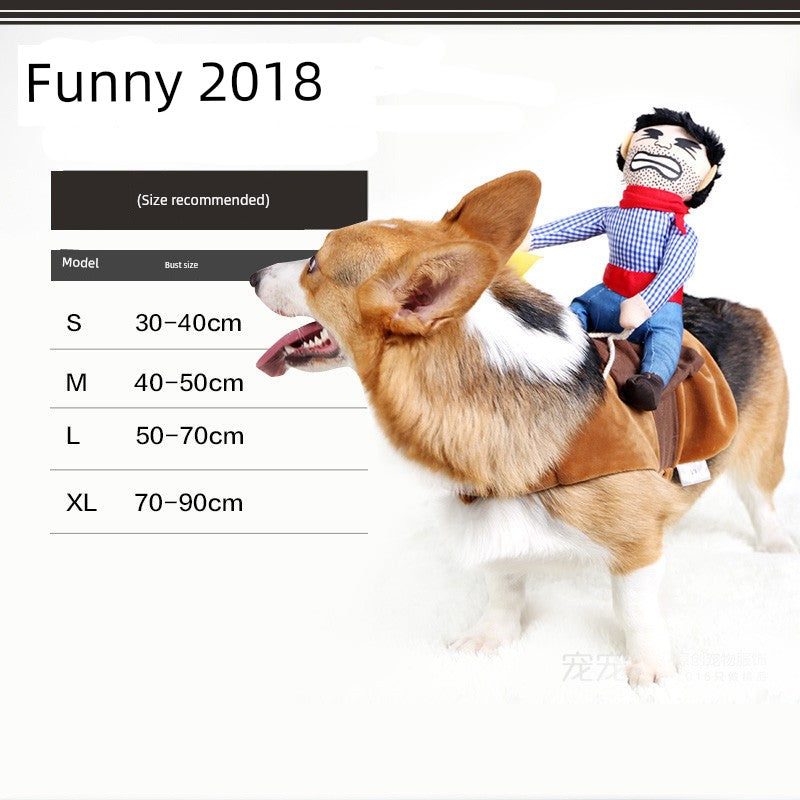 Pet Dog Cat Funny Cute Pet Costume Vertical Funny Dress-up Clothes Halloween Summer Clothes