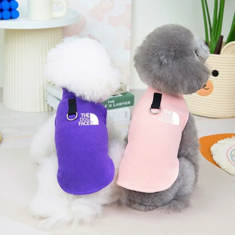 Pet Dog Clothes Autumn Winter Coat Fleece Warm Sweater Vest For Small