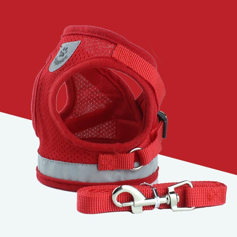 Breathable Mesh Pet Leash With Reflective Design And Matching Belt-1