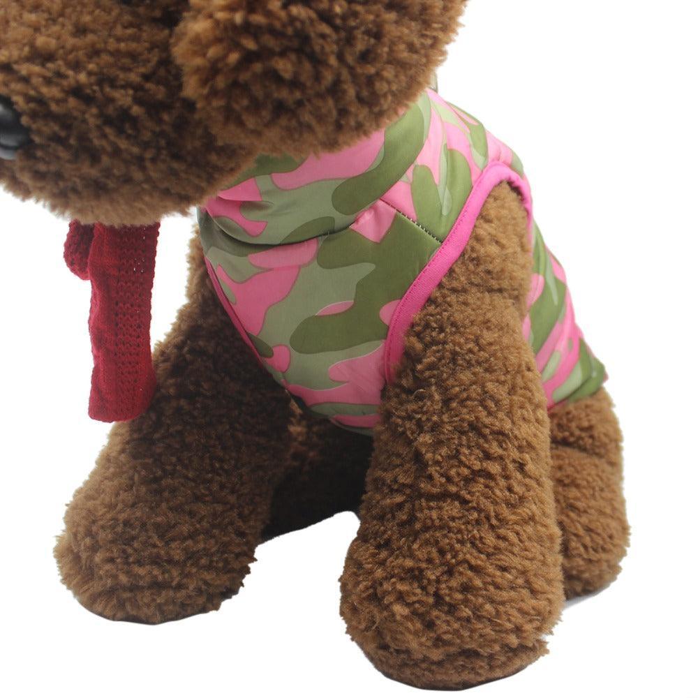 Cozy Striped Pet Jacket With Traction Buckle - Perfect For Autumn And Winter!-1