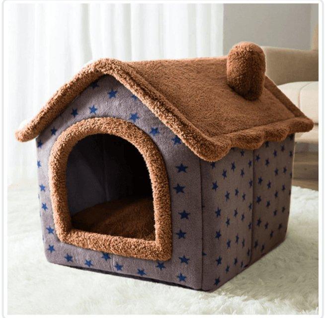 Cozyfold Pet House: Foldable Winter Bed & Enclosed Cave For Dogs And Cats-1