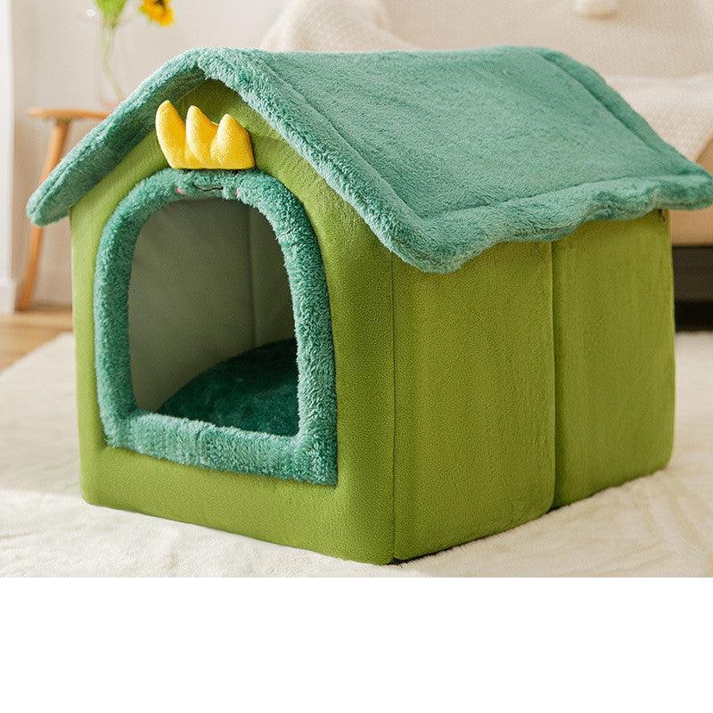 Cozyfold Pet House: Foldable Winter Bed & Enclosed Cave For Dogs And Cats-2