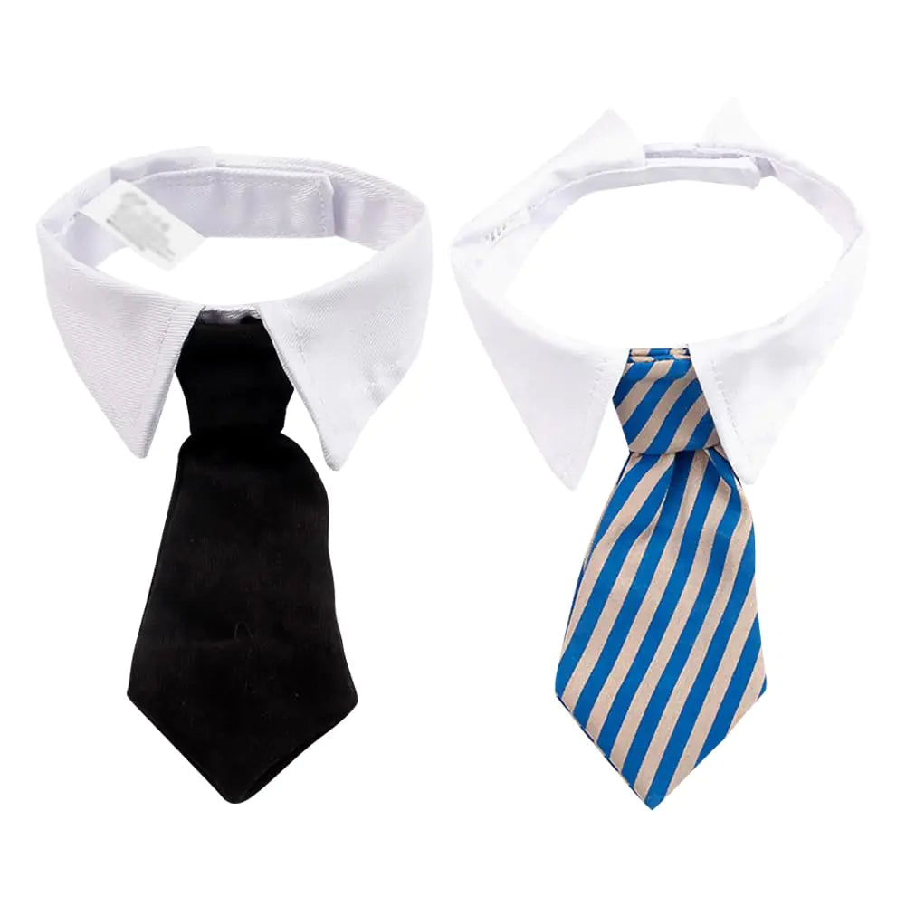 UUYYEO 2 Pcs Dog Neck Ties Cat Neck Tie Collars Small Dog Neckties Adjustable Dog Collar Bows Pet Bow Tie Collars Bowtie Dog Collars Pet Grooming Bow Ties