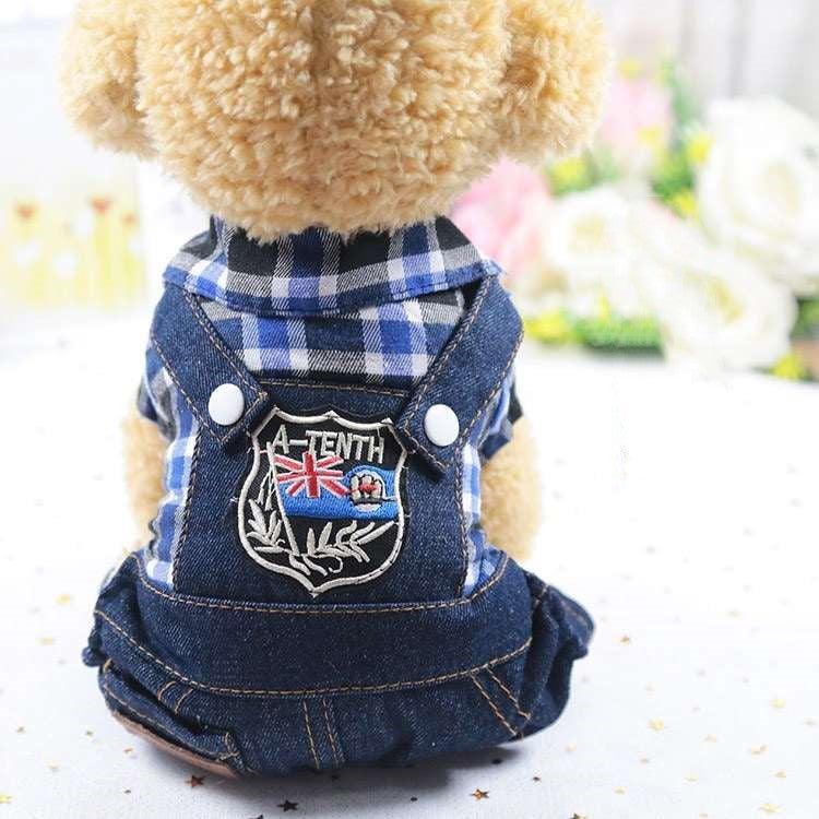 Denim Four-Legged Pet Dog Clothes: Casual Style For All Genders-2