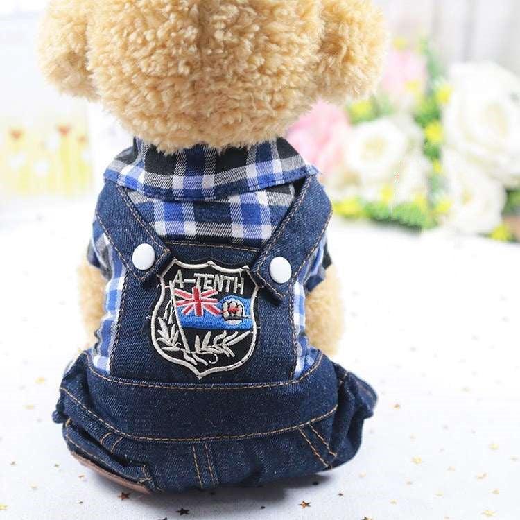 Denim Four-Legged Pet Dog Clothes: Casual Style For All Genders-7