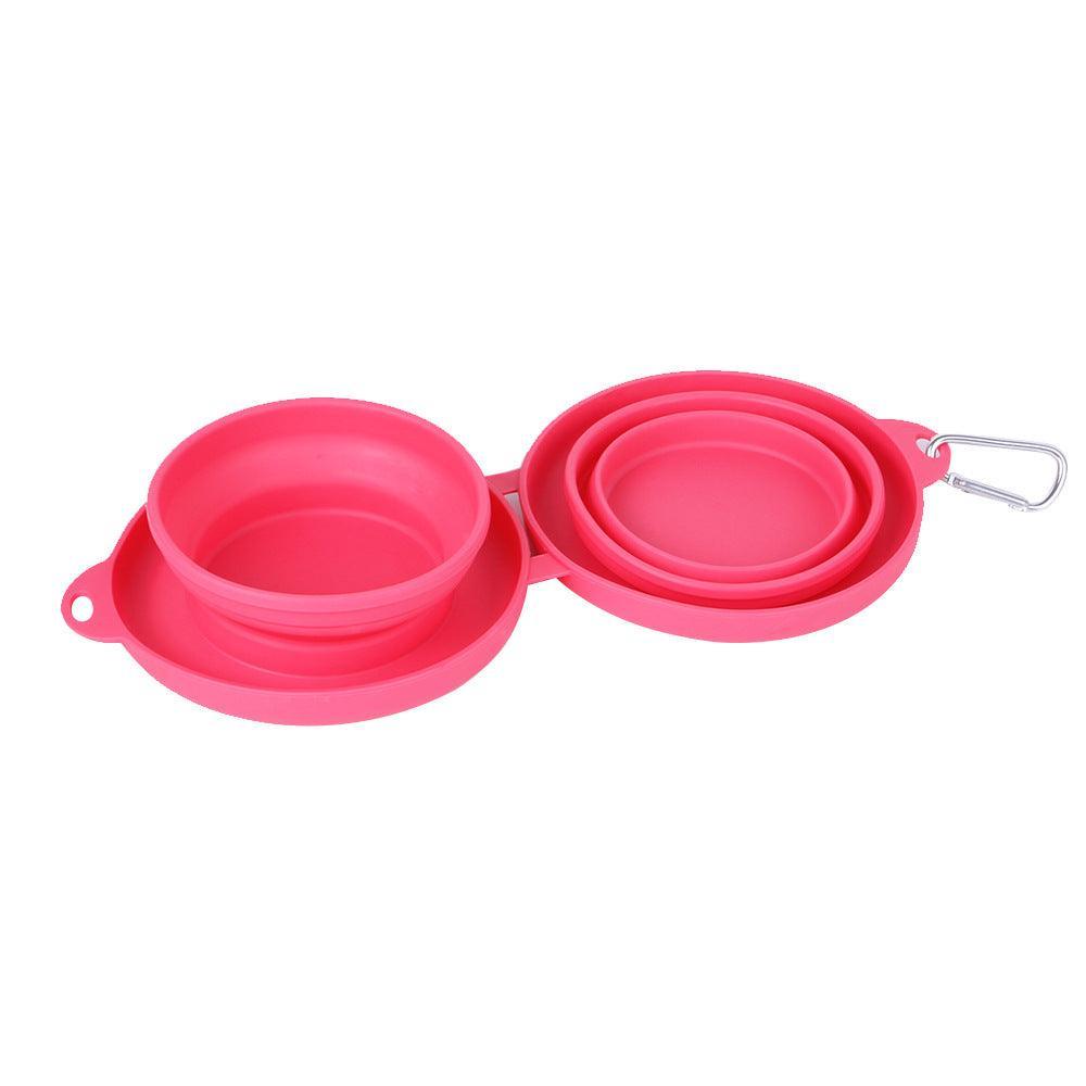 Double Collapsible Pet Feeding Bowl Set - Convenient And Portable Dog And Cat Bowls-5