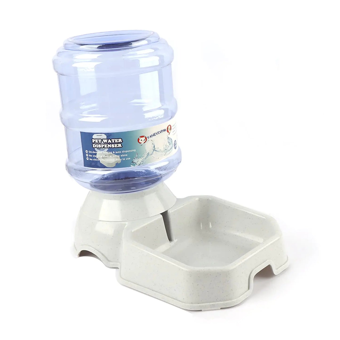 Automatic Dog Cat Feeders Water Bowl Dispenser Gravity Water Fountain Large Capacity 3.8L1 Gallon Large Capacity for Medium Large Pets